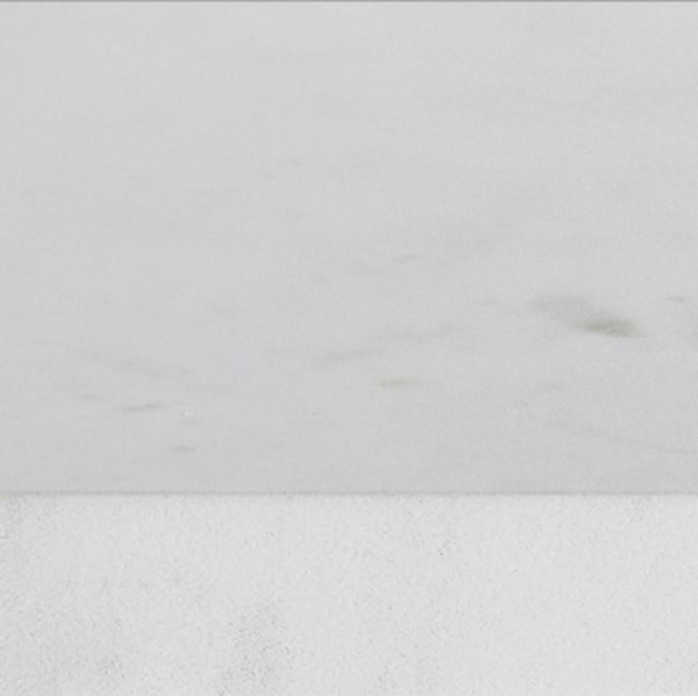 White Marble/Black | Skyler C Side Table with Genuine Marble Top
