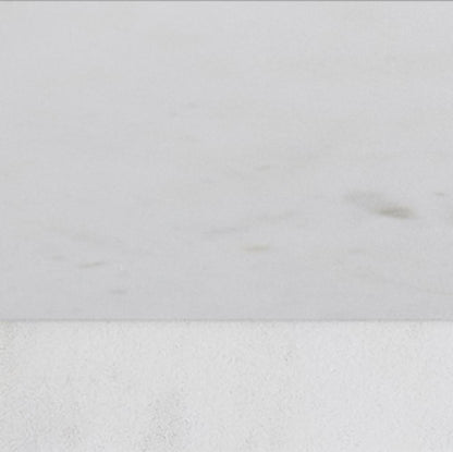 White Marble/Black | Skyler C Side Table with Genuine Marble Top