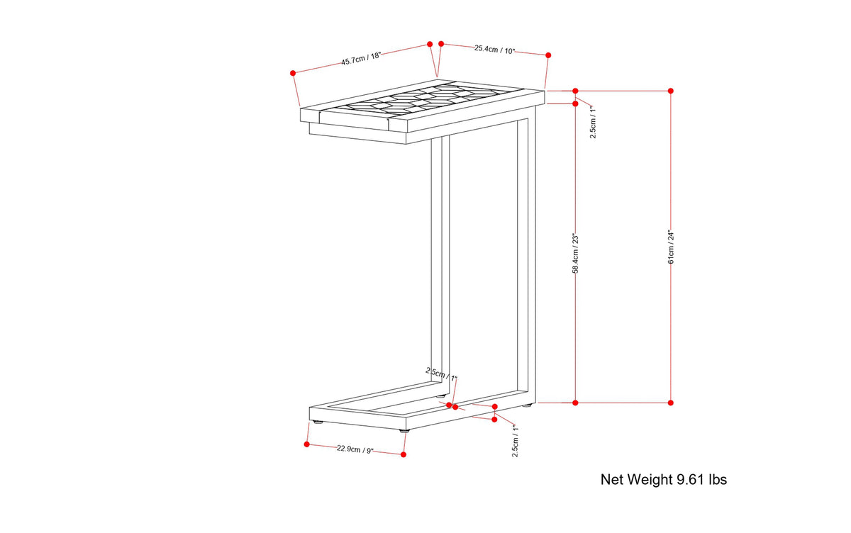 Natural | Skyler C Side Table with Inlay