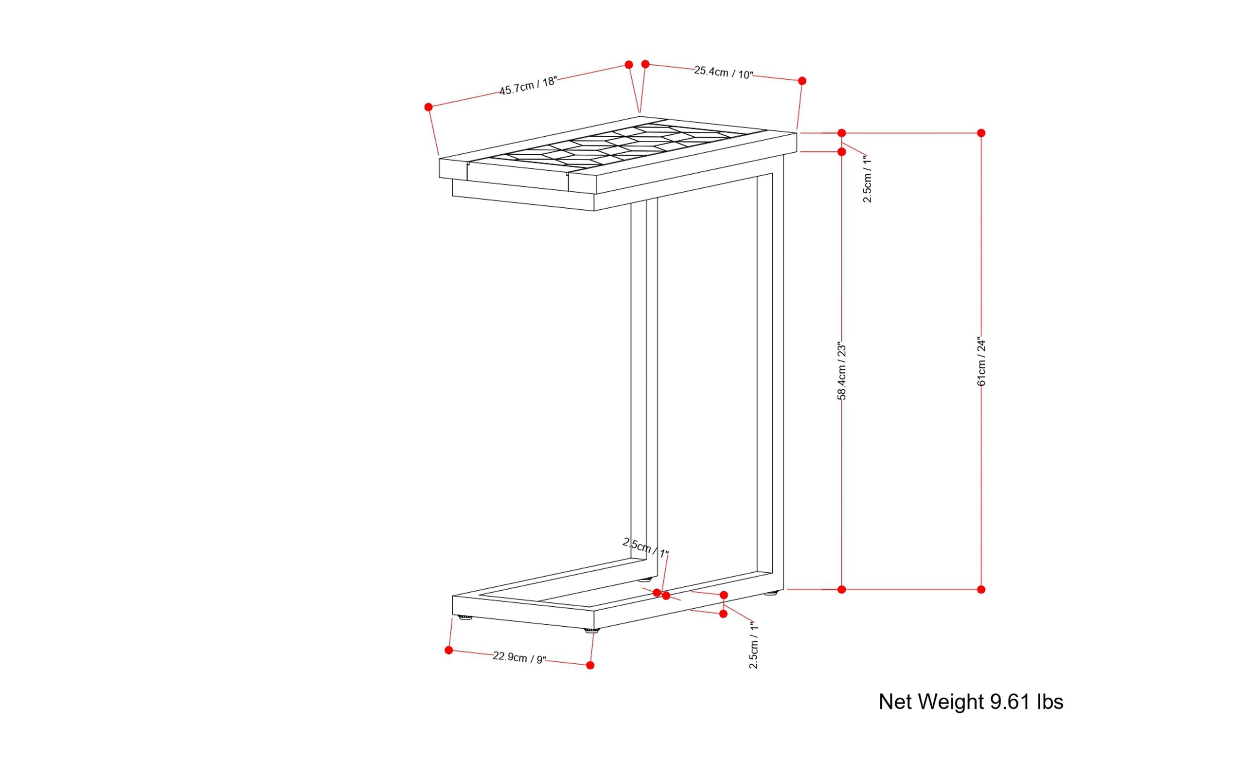 Natural | Skyler C Side Table with Inlay