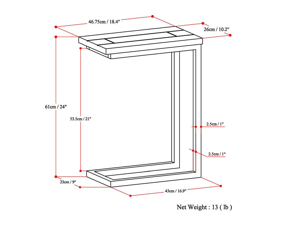 Refined Natural Charcoal | Skyler C Side Table