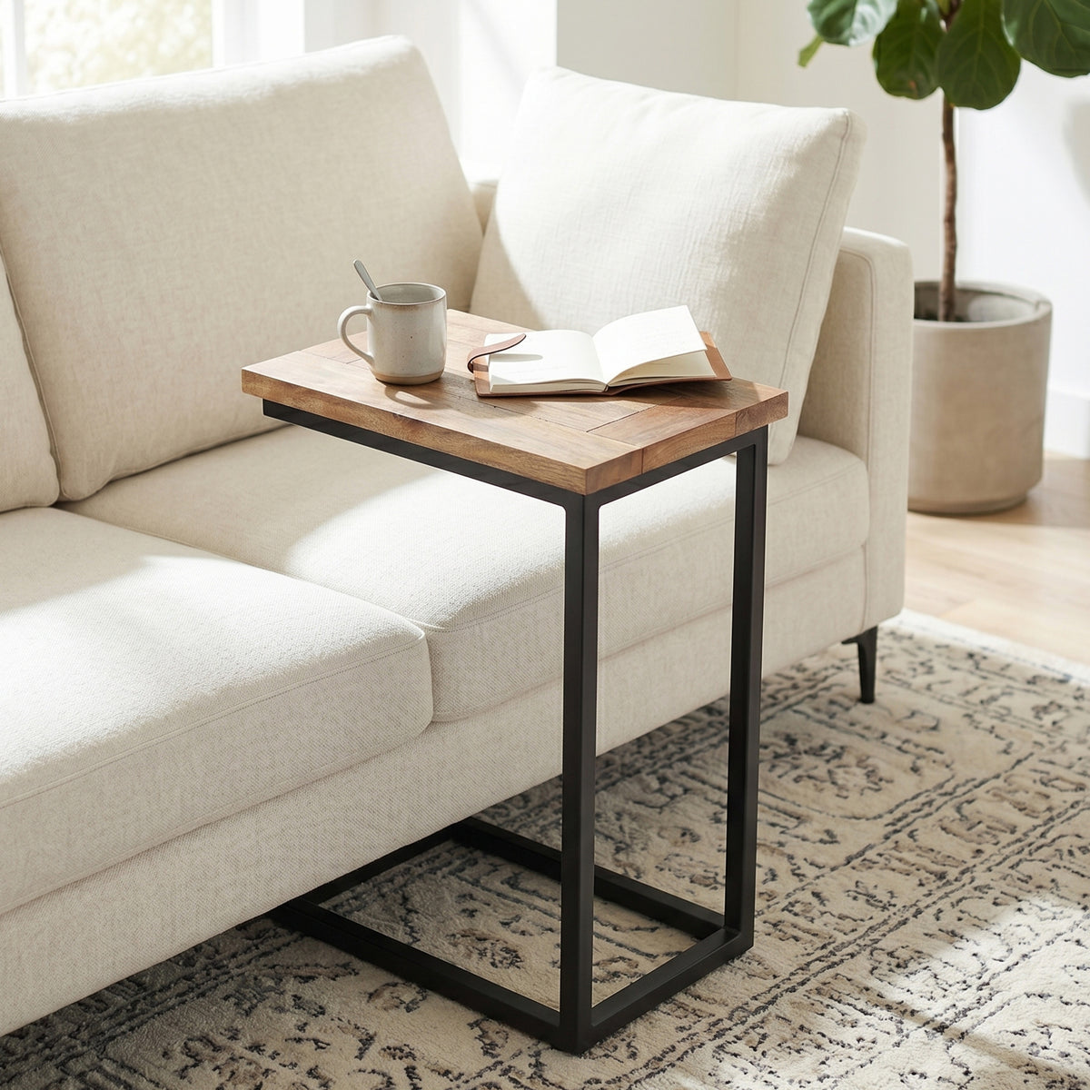 Refined Natural Charcoal | Skyler C Side Table
