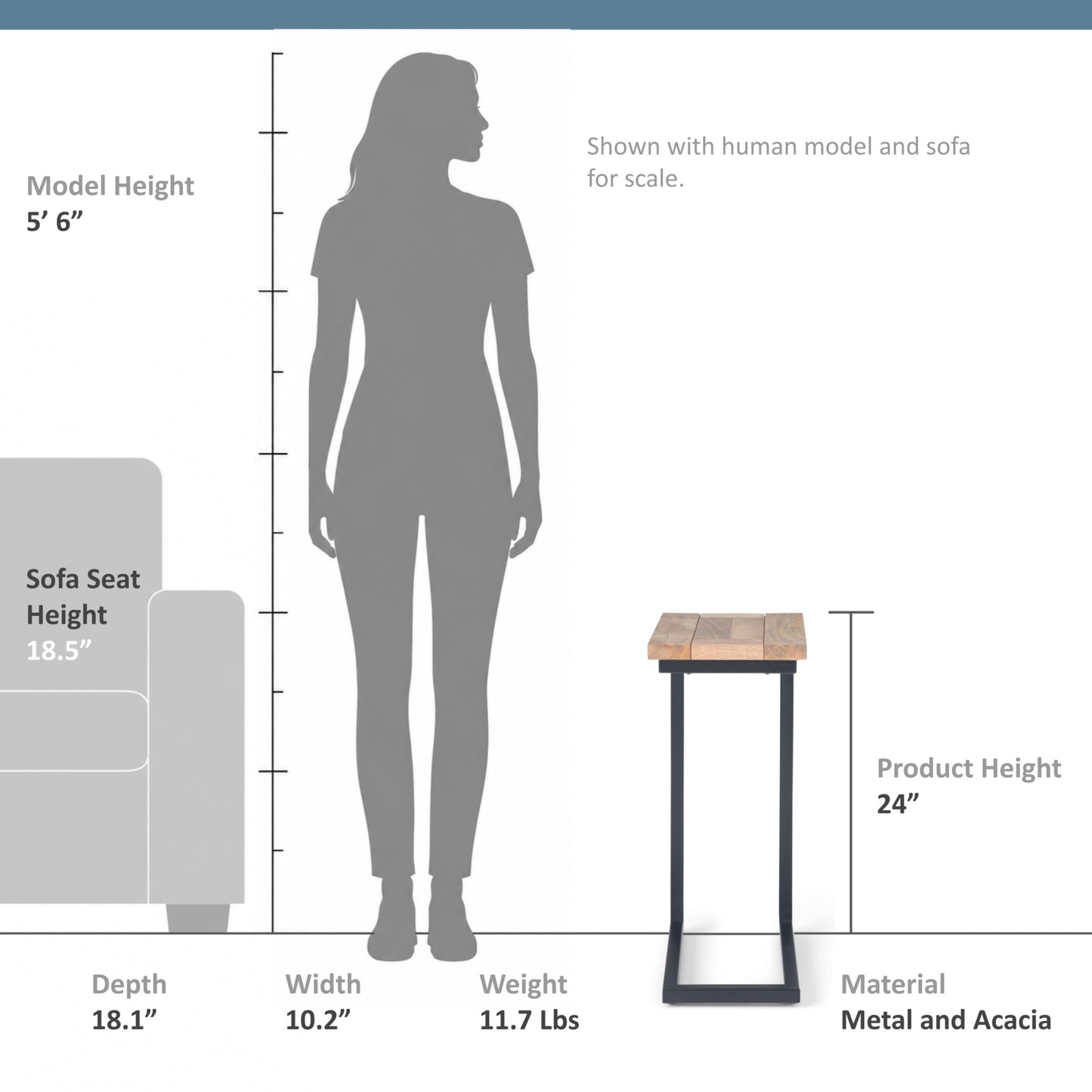 Refined Natural Charcoal | Skyler C Side Table