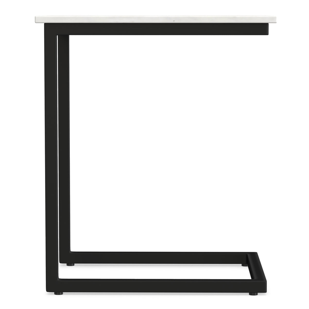 White Marble | Skyler 20 inch C Side Table with Genuine Marble Top