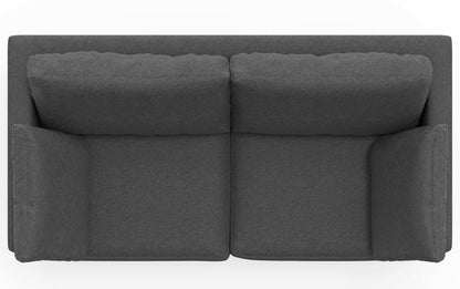 Pebble Grey Performance Fabric | Ava 76 inch Mid Century Sofa