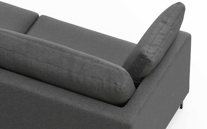 Pebble Grey | Ava 90 inch Mid Century Sofa