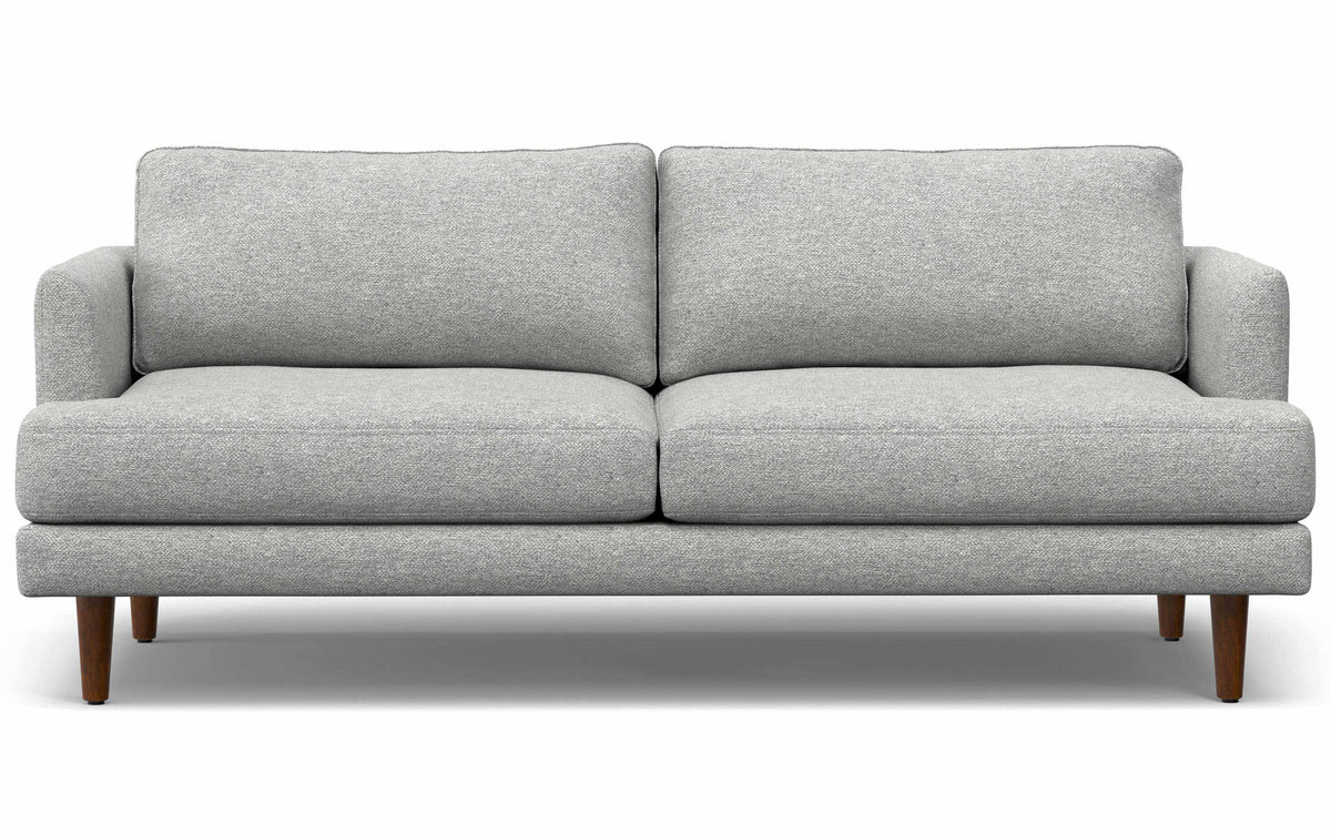 Mist Grey Woven-Blend Fabric | Livingston 76 inch Mid Century Sofa