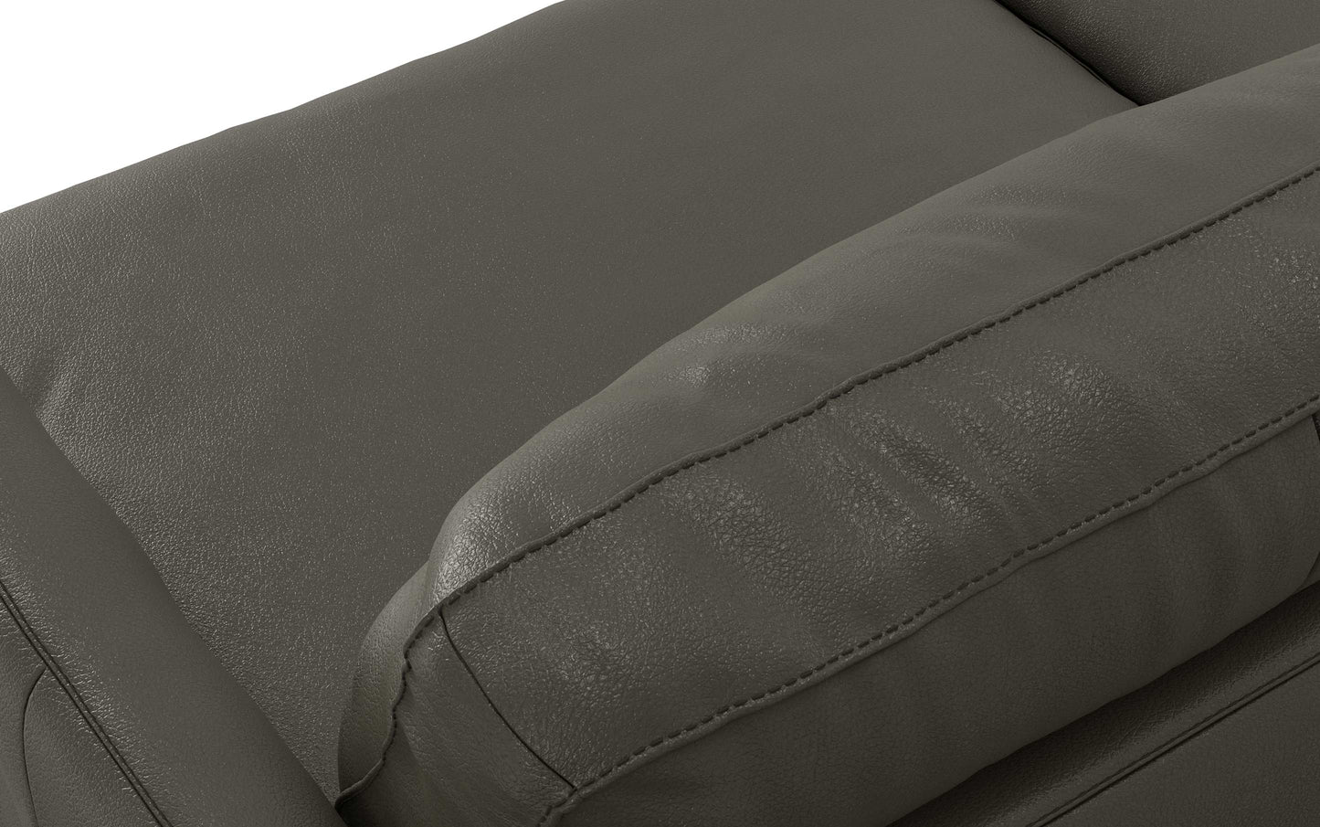 Coal Genuine Top Grain Leather | Livingston 90 inch Mid Century Sofa in Genuine Leather