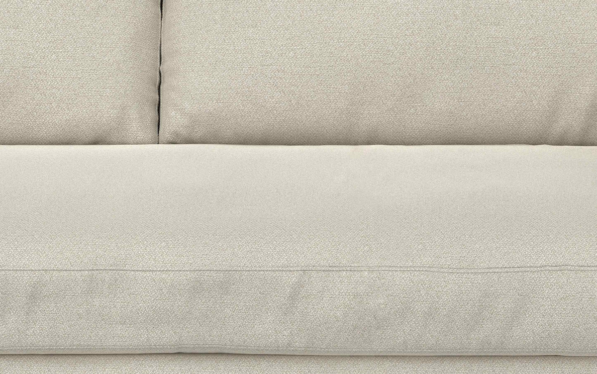 Cream White Woven-Blend Fabric | Morrison 72 inch Mid Century Sofa