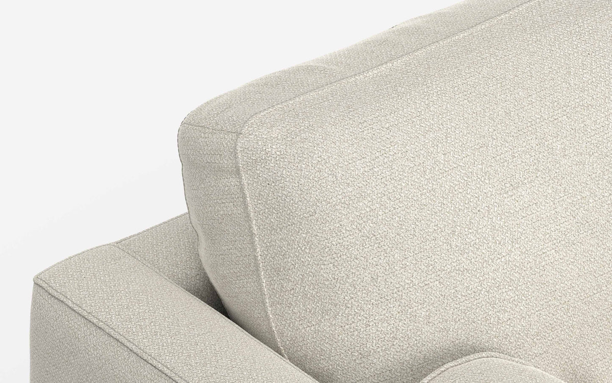 Cream White Woven-Blend Fabric | Morrison 88.5 inch Mid Century Sofa