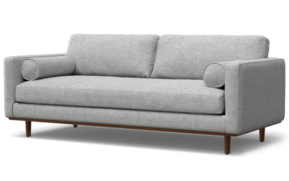 Mist Grey Woven-Blend Fabric | Morrison 88.5 inch Mid Century Sofa