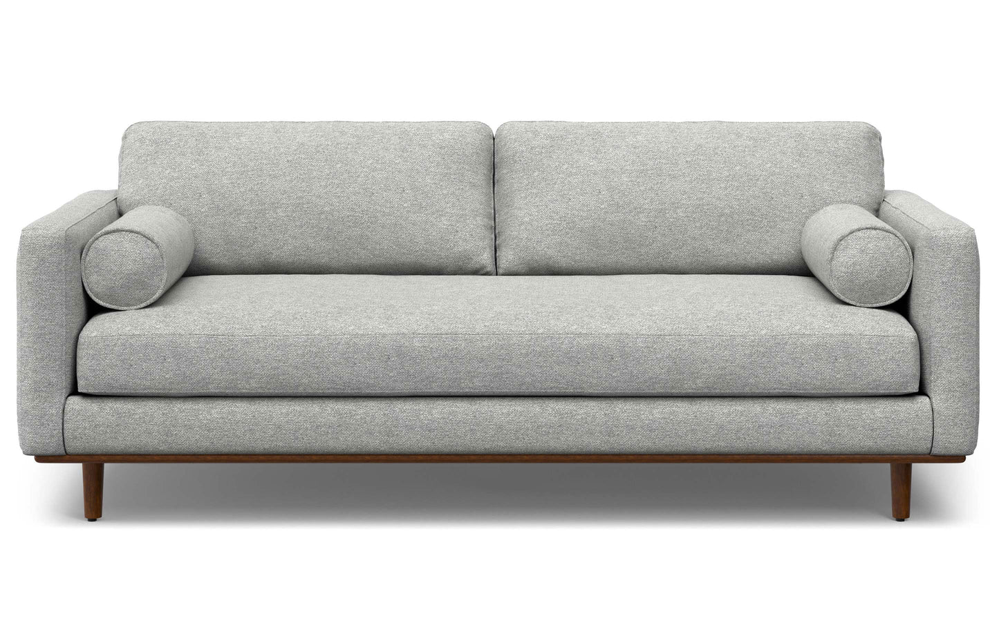 Mist Grey Woven-Blend Fabric | Morrison 88.5 inch Mid Century Sofa