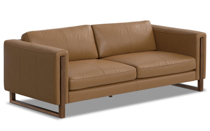Butternut Brown Genuine Leather | Richard 83 inch Sofa in Genuine Leather