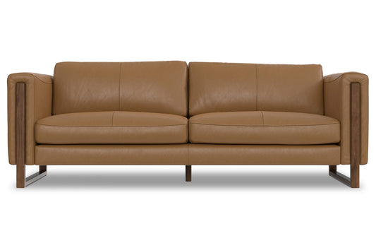 Butternut Brown Genuine Leather | Richard 83 inch Sofa in Genuine Leather