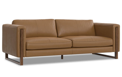 Butternut Brown Genuine Leather | Richard 83 inch Sofa in Genuine Leather