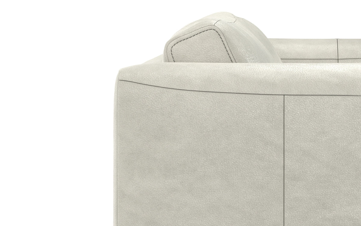 Light Smoke Grey Genuine Leather | Richard 83 inch Sofa in Genuine Leather