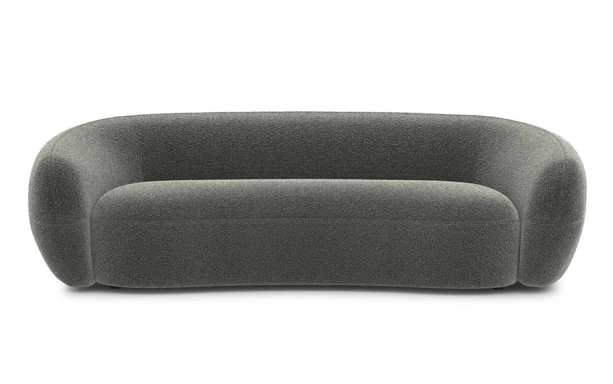 Stone Grey Boucle Performance Fabric | Sherri 89 inch Sofa in Boucle Performance Fabric