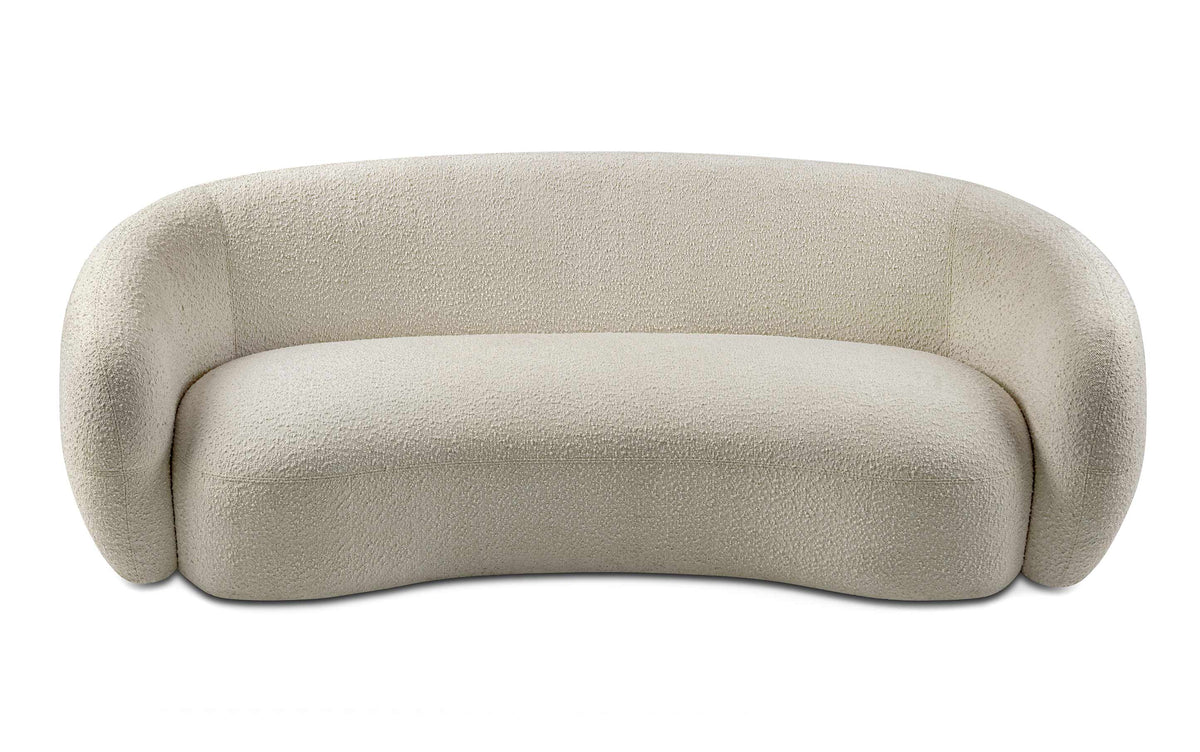 Vanilla Cream Boucle Performance Fabric | Sherri 89 inch Sofa in Boucle Performance Fabric