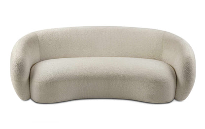 Vanilla Cream Boucle Performance Fabric | Sherri 89 inch Sofa in Boucle Performance Fabric