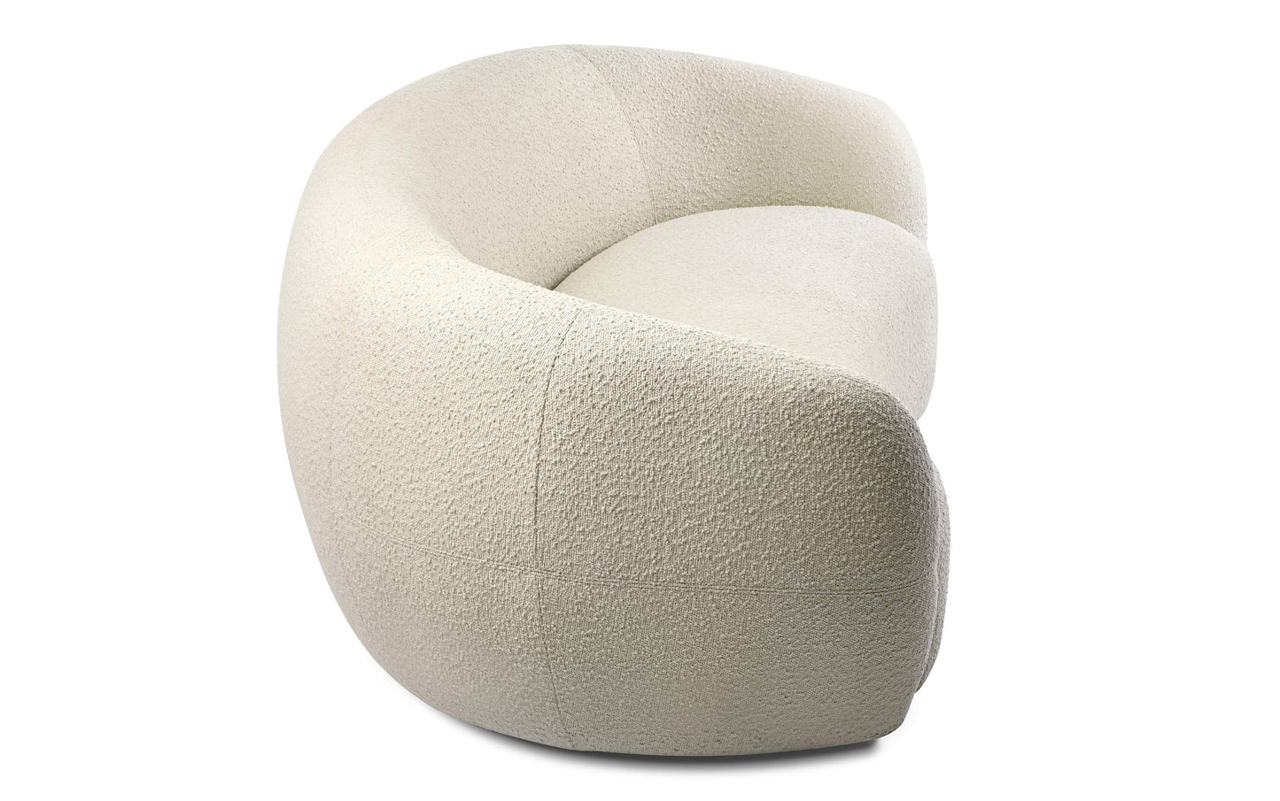 Vanilla Cream Boucle Performance Fabric | Sherri 89 inch Sofa in Boucle Performance Fabric