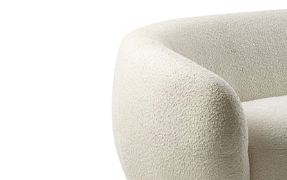 Vanilla Cream Boucle Performance Fabric | Sherri 89 inch Sofa in Boucle Performance Fabric