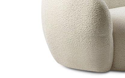 Vanilla Cream Boucle Performance Fabric | Sherri 89 inch Sofa in Boucle Performance Fabric