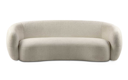 Vanilla Cream Boucle Performance Fabric | Sherri 89 inch Sofa in Boucle Performance Fabric