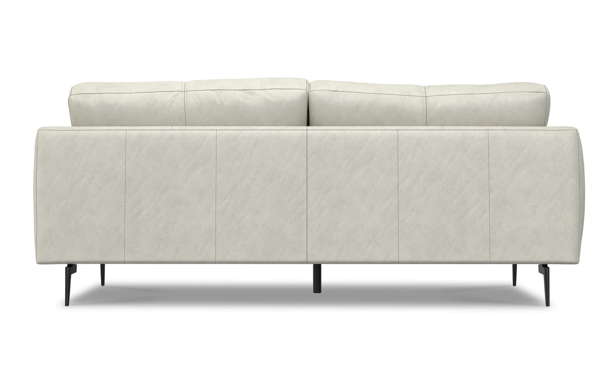 Light Smoke Grey Genuine Leather | Stevens 81 inch Sofa