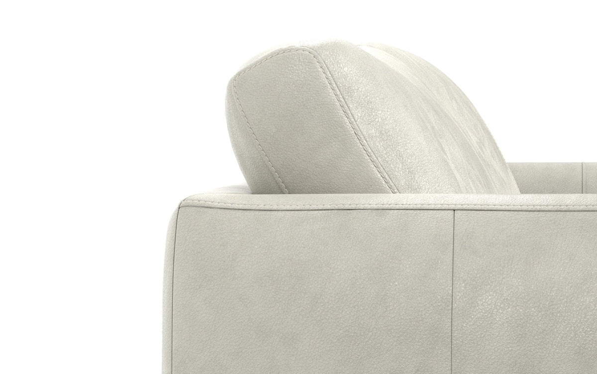 Light Smoke Grey Genuine Leather | Stevens 81 inch Sofa