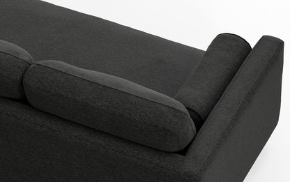 Charcoal Grey Woven-Blend Fabric | Morrison 72-inch Sofa and Ottoman Set in Woven-Blend Fabric