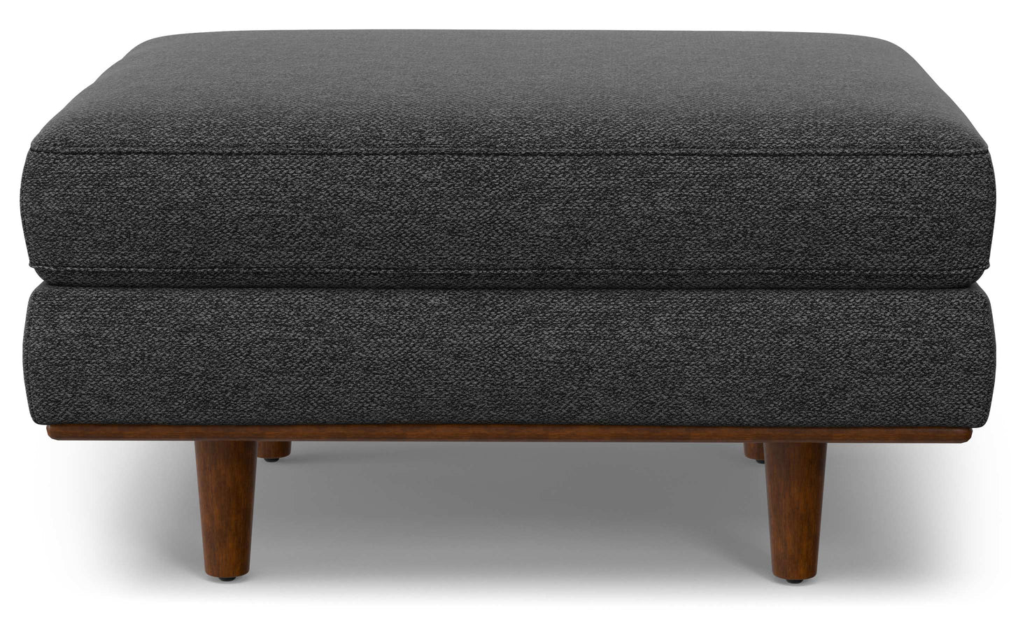 Charcoal Grey Woven-Blend Fabric | Morrison 72-inch Sofa and Ottoman Set in Woven-Blend Fabric
