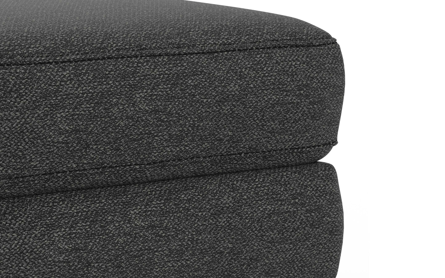 Charcoal Grey Woven-Blend Fabric | Morrison 72-inch Sofa and Ottoman Set in Woven-Blend Fabric