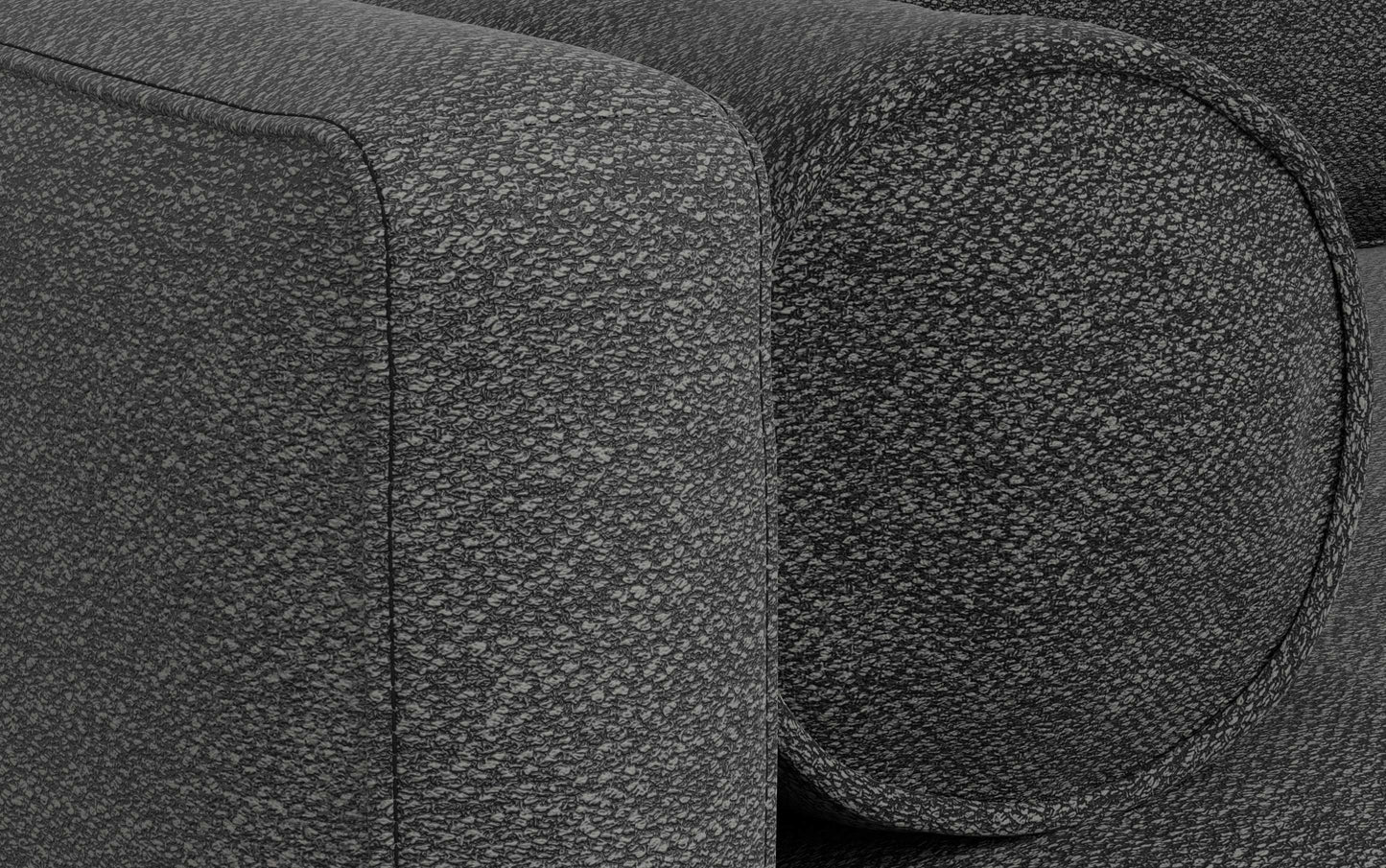 Charcoal Grey Woven-Blend Fabric | Morrison 72-inch Sofa and Ottoman Set in Woven-Blend Fabric