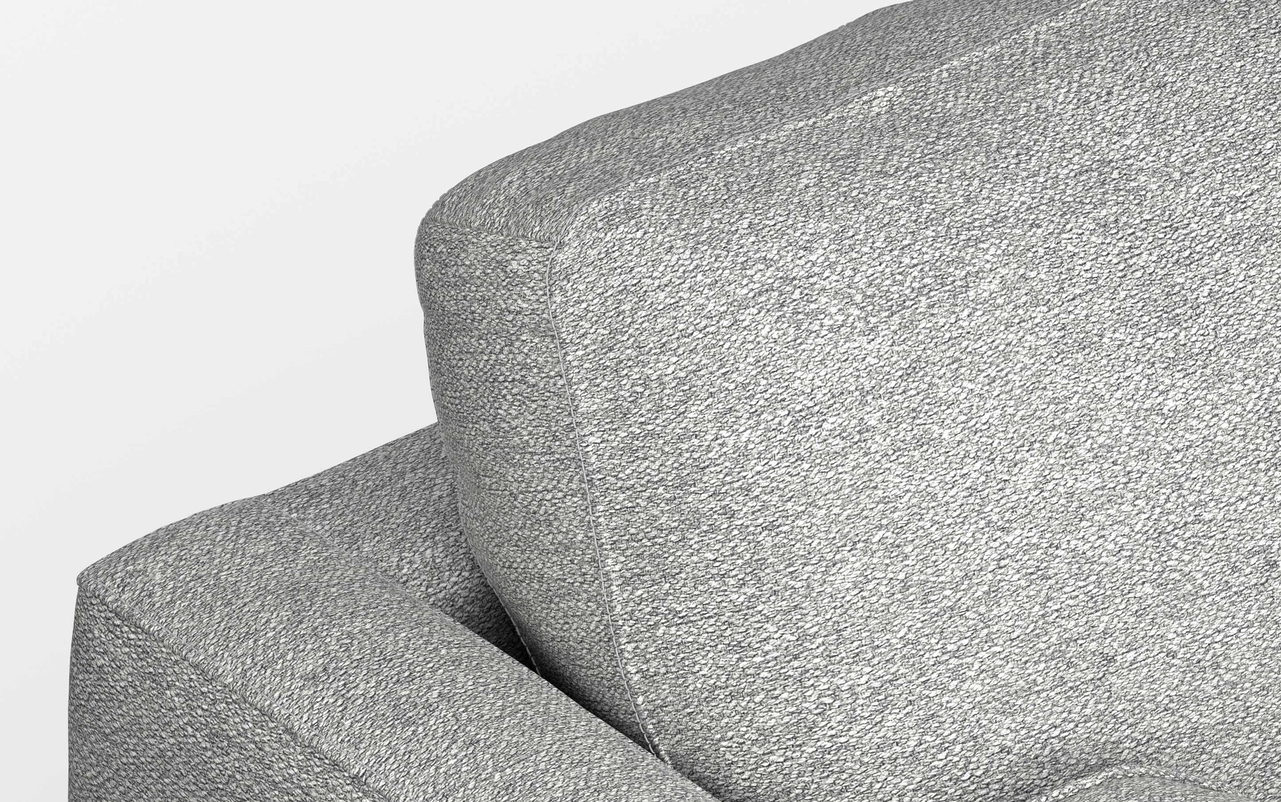 Mist Grey Woven-Blend Fabric | Morrison 72-inch Sofa and Ottoman Set in Woven-Blend Fabric