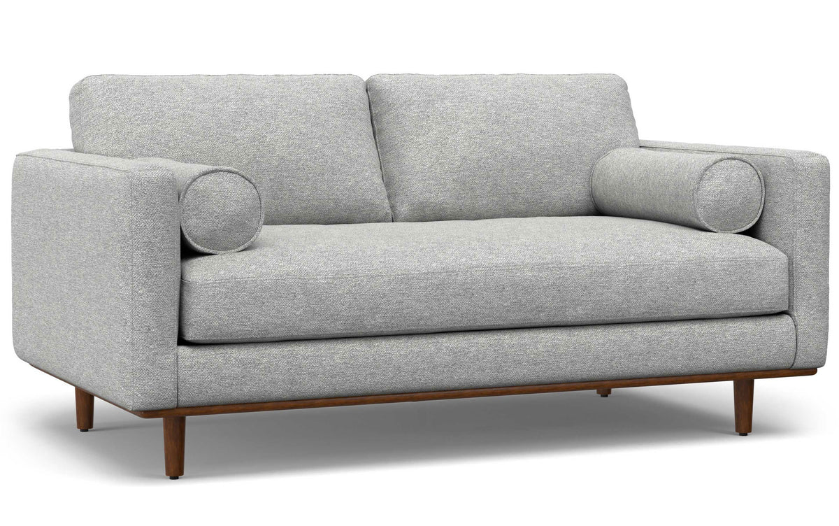 Mist Grey Woven-Blend Fabric | Morrison 72-inch Sofa and Ottoman Set in Woven-Blend Fabric