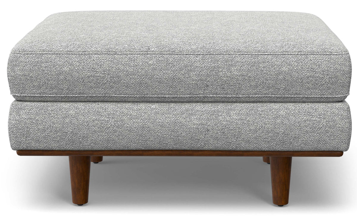 Mist Grey Woven-Blend Fabric | Morrison 72-inch Sofa and Ottoman Set in Woven-Blend Fabric