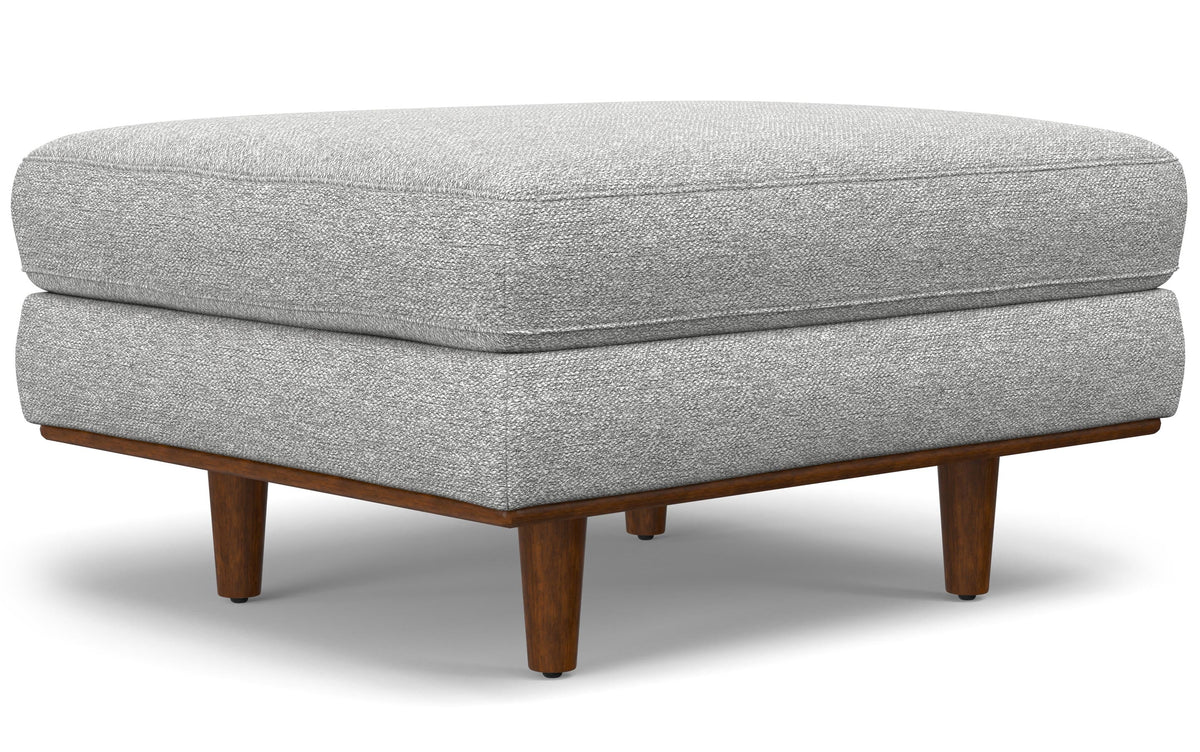 Mist Grey Woven-Blend Fabric | Morrison 72-inch Sofa and Ottoman Set in Woven-Blend Fabric
