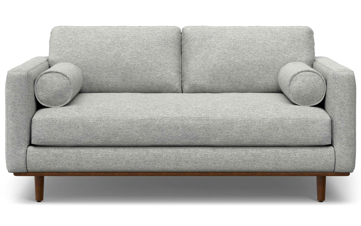 Mist Grey Woven-Blend Fabric | Morrison 72-inch Sofa and Ottoman Set in Woven-Blend Fabric