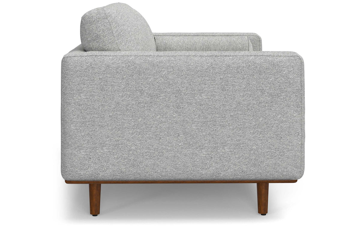 Mist Grey Woven-Blend Fabric | Morrison 72-inch Sofa and Ottoman Set in Woven-Blend Fabric