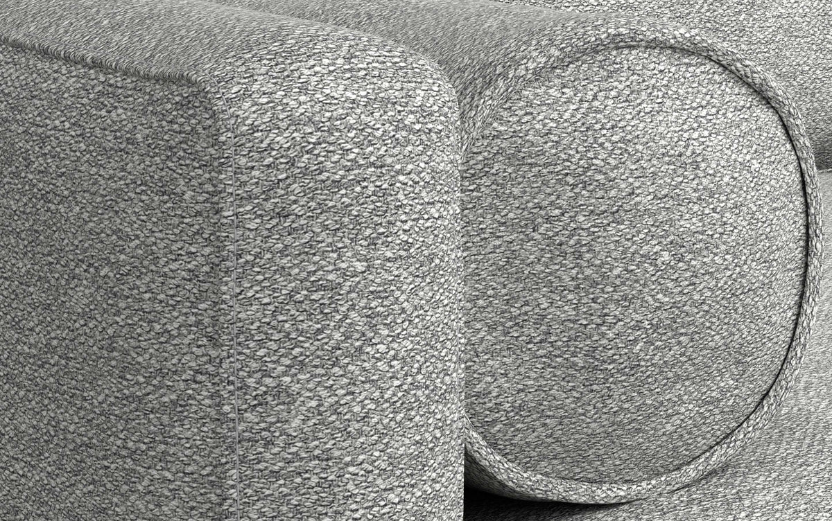 Mist Grey Woven-Blend Fabric | Morrison 72-inch Sofa and Ottoman Set in Woven-Blend Fabric