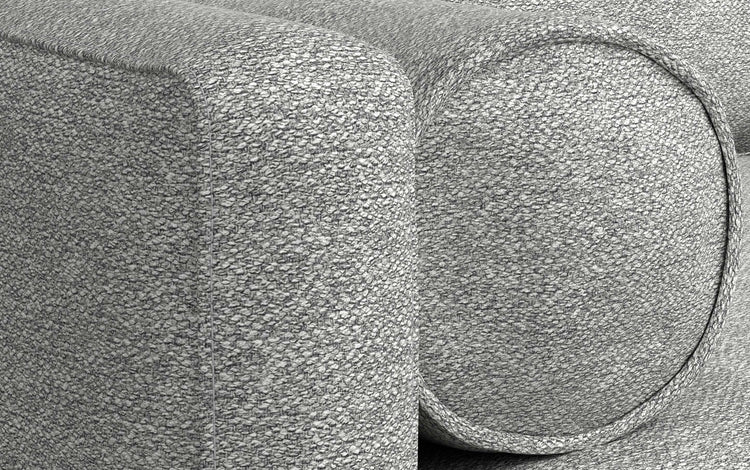 Mist Grey Woven-Blend Fabric | Morrison 72-inch Sofa and Ottoman Set in Woven-Blend Fabric