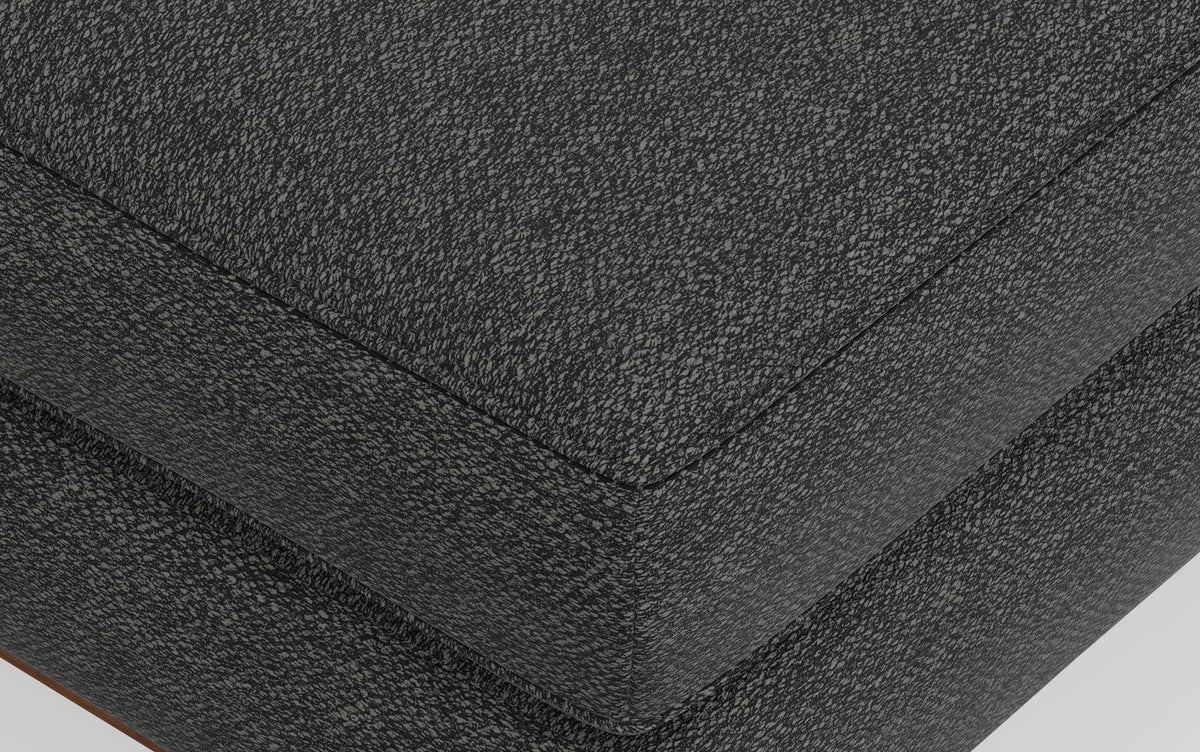 Charcoal Grey Woven-Blend Fabric | Morrison 89-inch Sofa and Ottoman Set