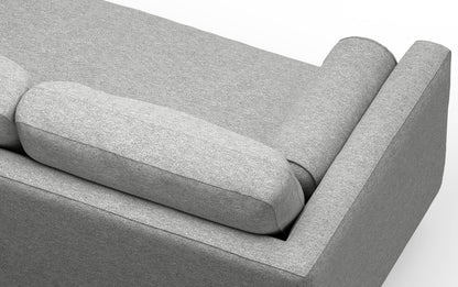 Mist Grey Woven-Blend Fabric | Morrison 89-inch Sofa and Ottoman Set