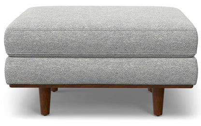 Mist Grey Woven-Blend Fabric | Morrison 89-inch Sofa and Ottoman Set