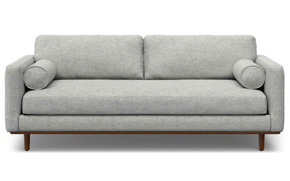 Mist Grey Woven-Blend Fabric | Morrison 89-inch Sofa and Ottoman Set