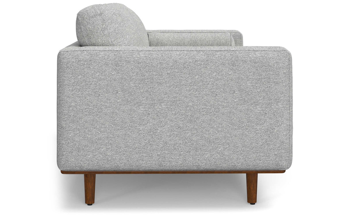 Mist Grey Woven-Blend Fabric | Morrison 89-inch Sofa and Ottoman Set