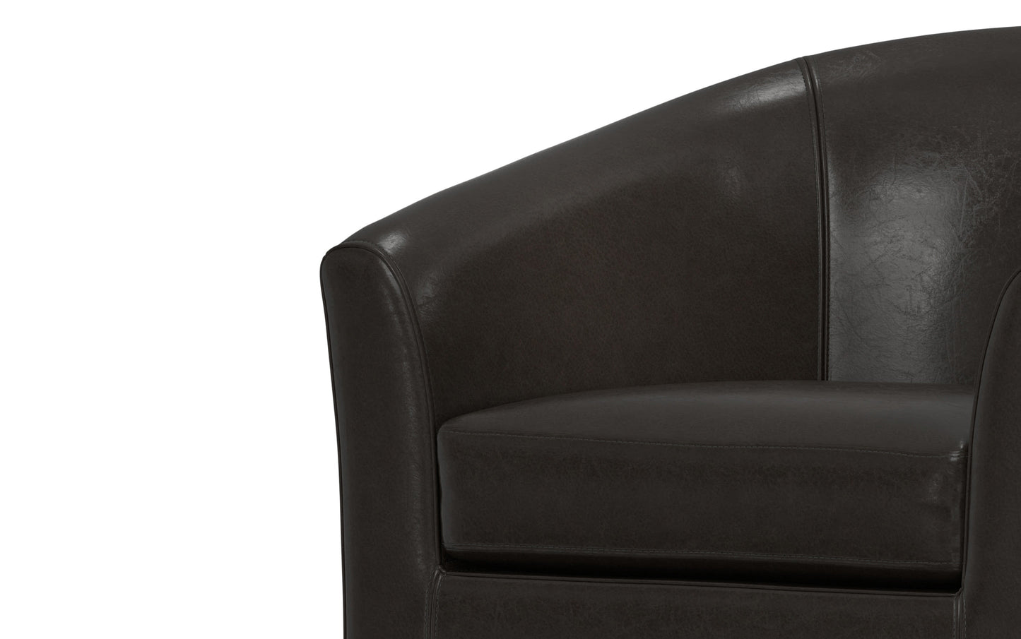 Tanners Brown Vegan Leather | Austin Vegan Leather Tub Chair