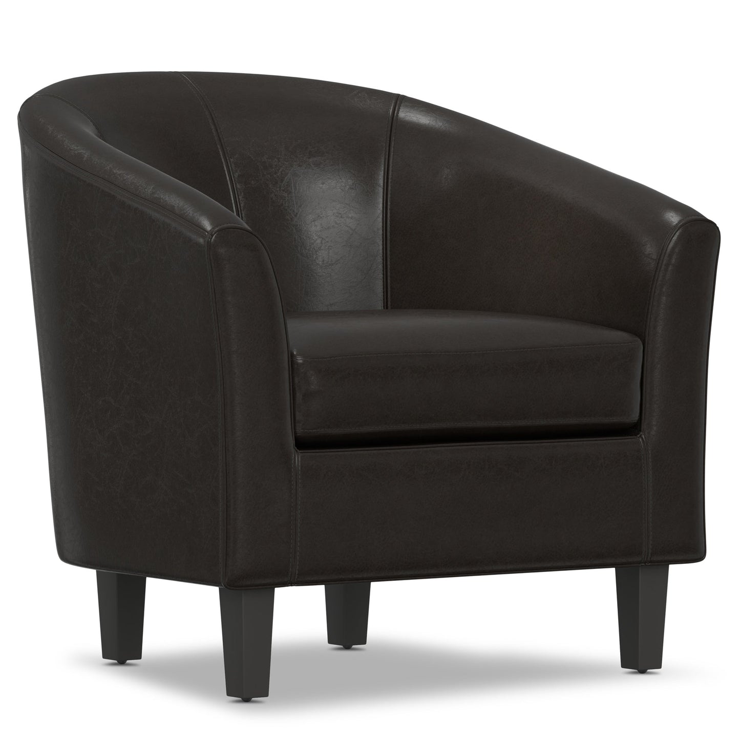 Tanners Brown Vegan Leather | Austin Vegan Leather Tub Chair