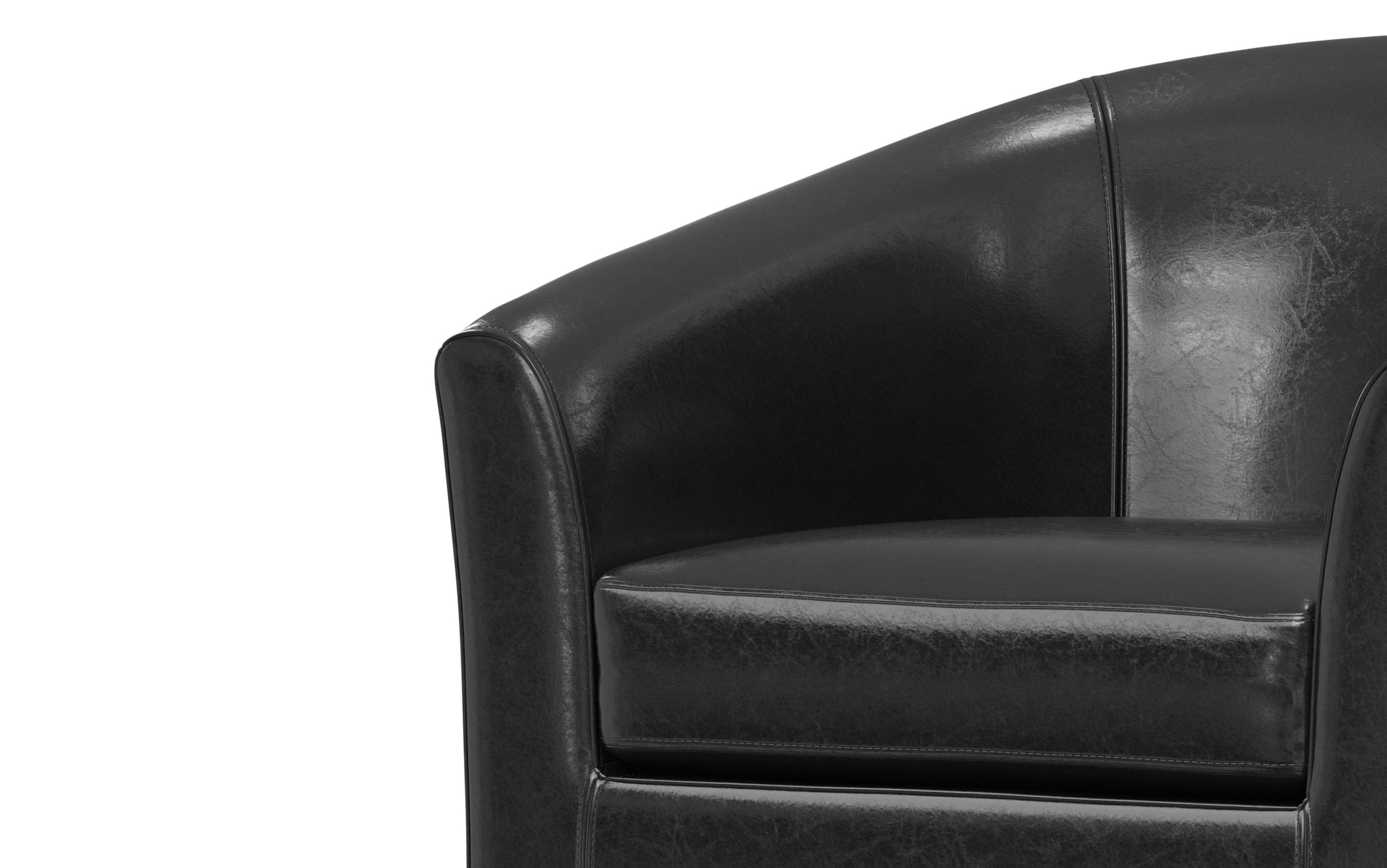 Espresso Vegan Leather | Austin Vegan Leather Tub Chair