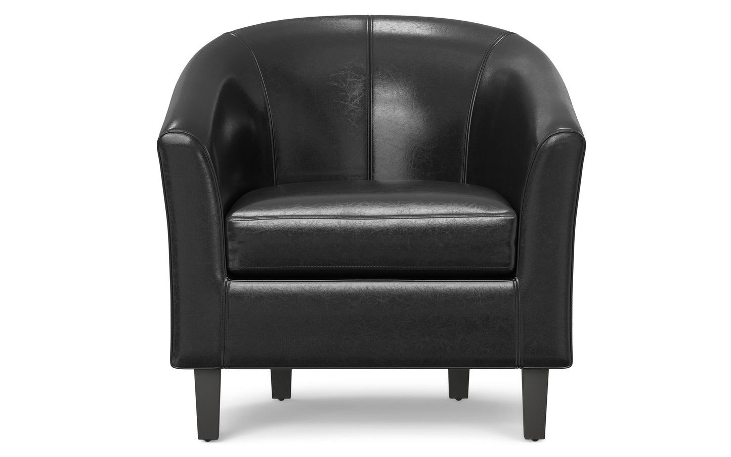 Espresso Vegan Leather | Austin Vegan Leather Tub Chair